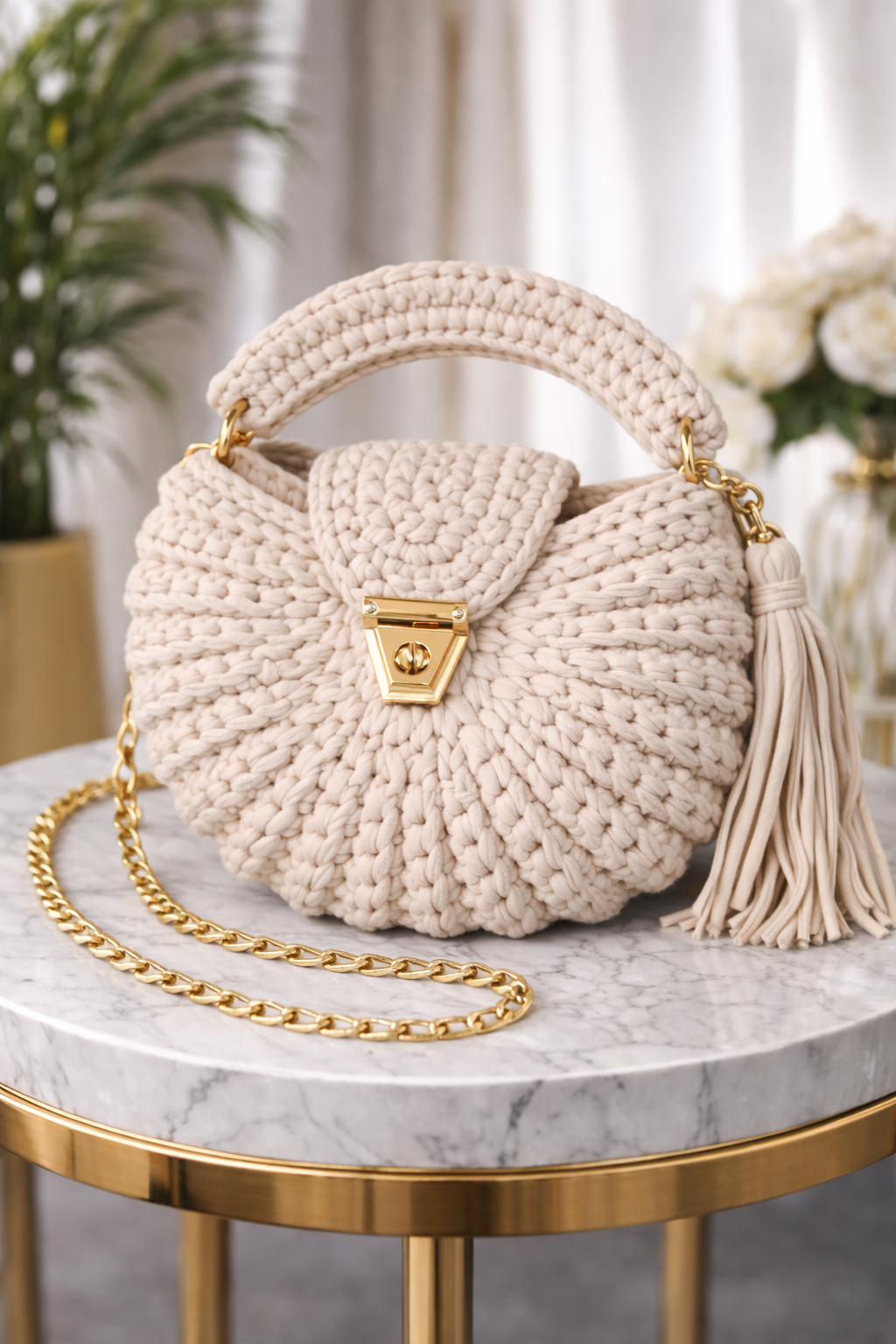 Oreo Crochet Bag - Grey