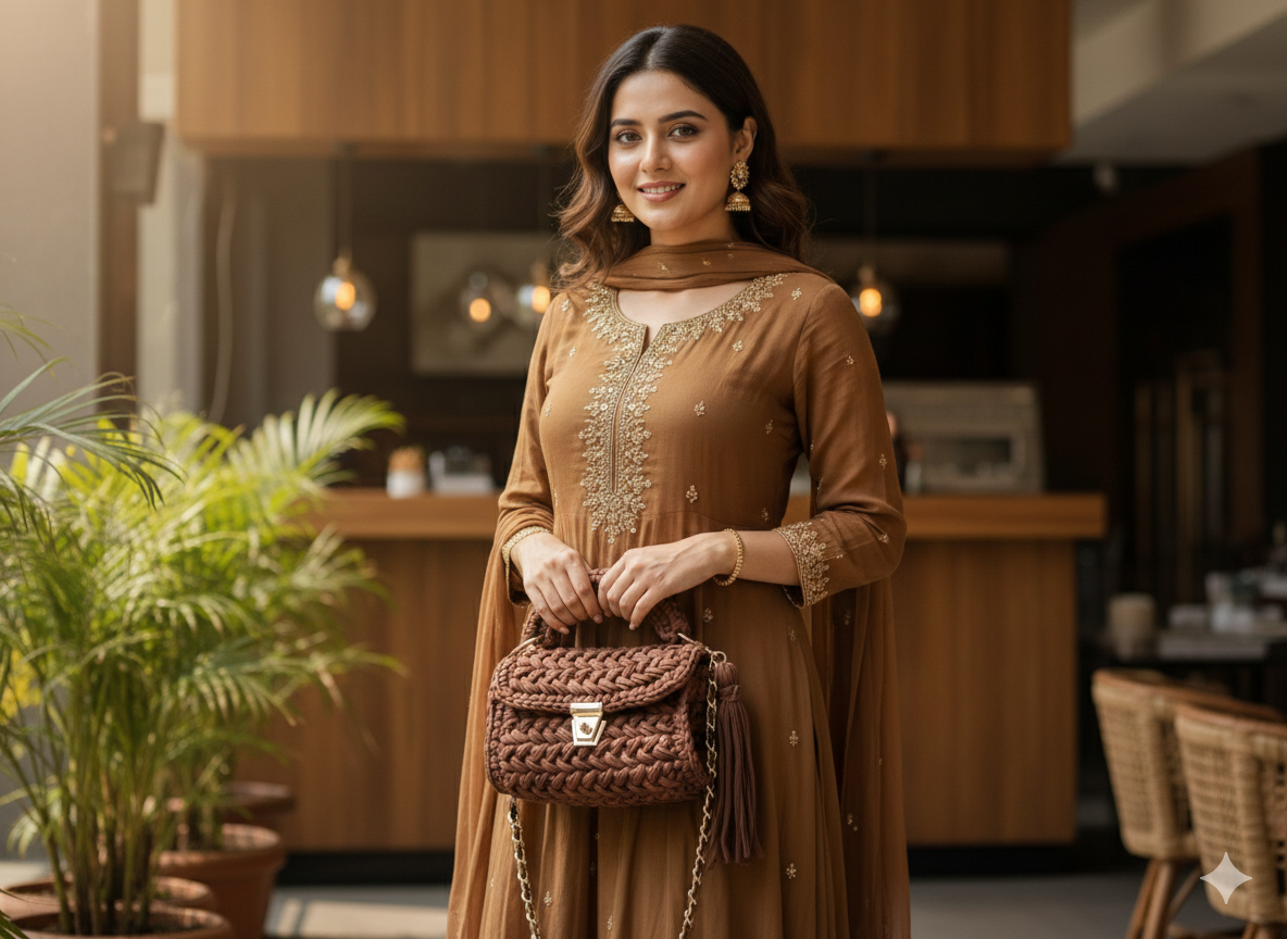 Espresso Macaron Handbag