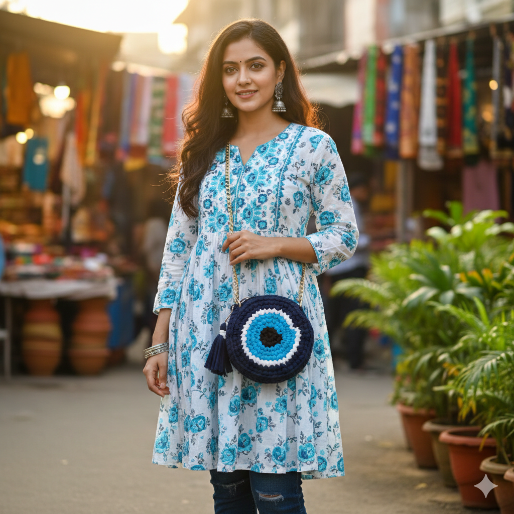 The Nazar Guard: Handcrafted Evil Eye Circular Sling