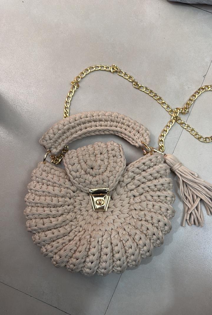 Oreo Crochet Bag - Grey